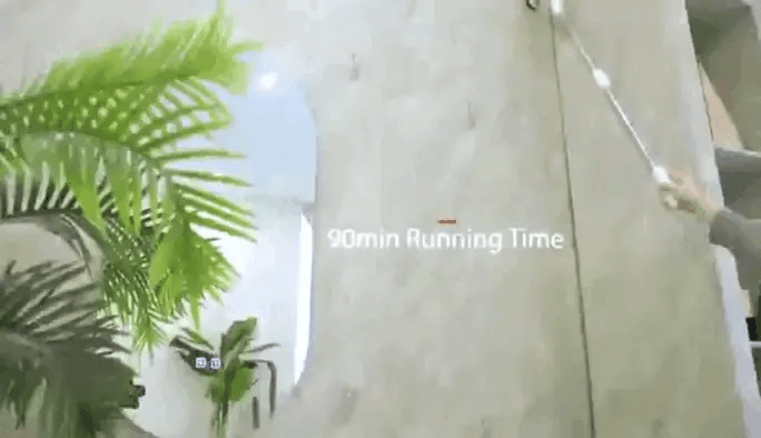 Cordless Electric Cleaning Brush charging with 2500mAh USB-C battery for 90 minutes of continuous use