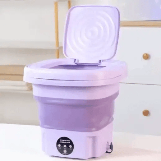 Mini Foldable Washing Machine with high-frequency vibration motor removing dirt and stains from clothes