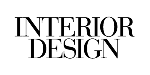 Text 'INTERIOR DESIGN' in black on a white background