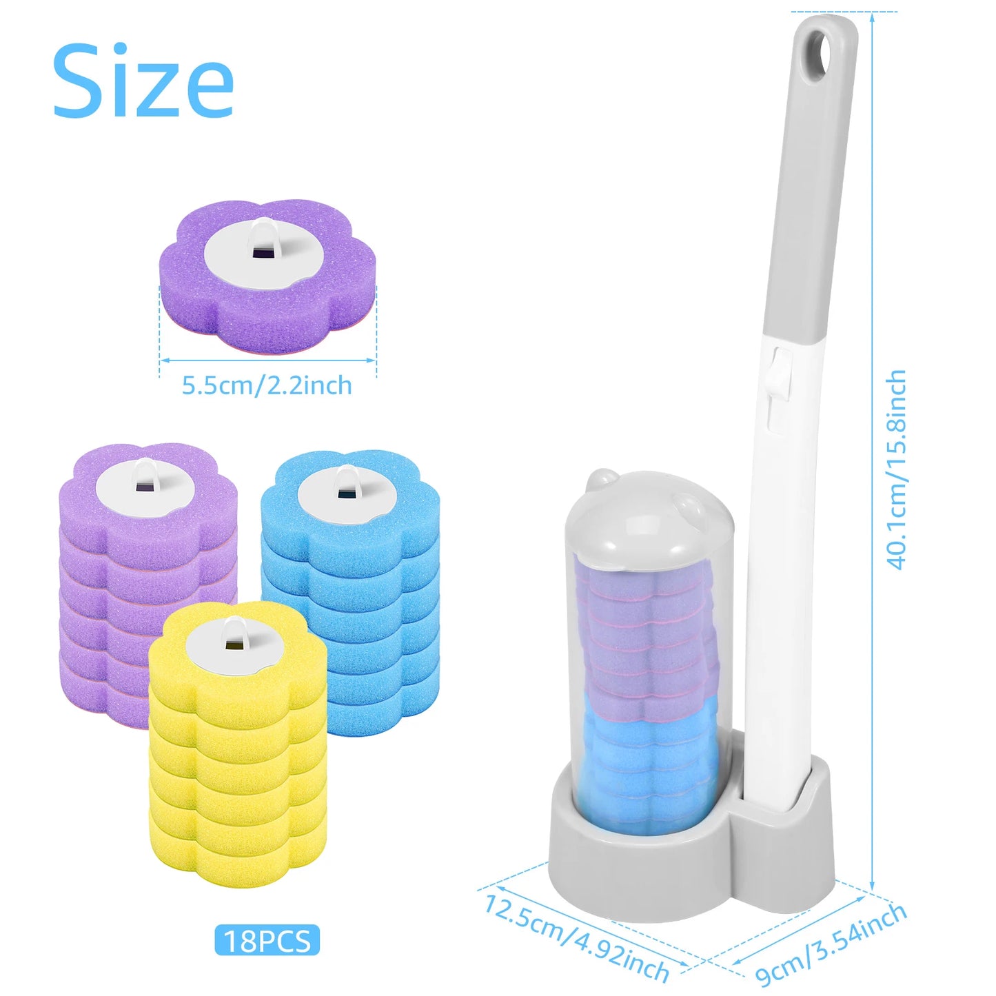 Disposable Toilet Brush Long Handle