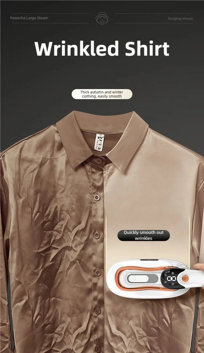 Handheld steam hanging iron