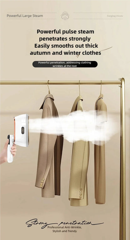 Handheld steam hanging iron