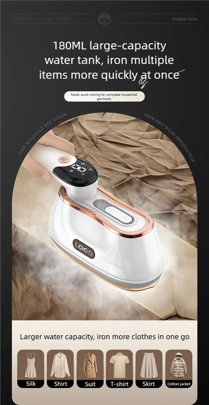 Handheld steam hanging iron