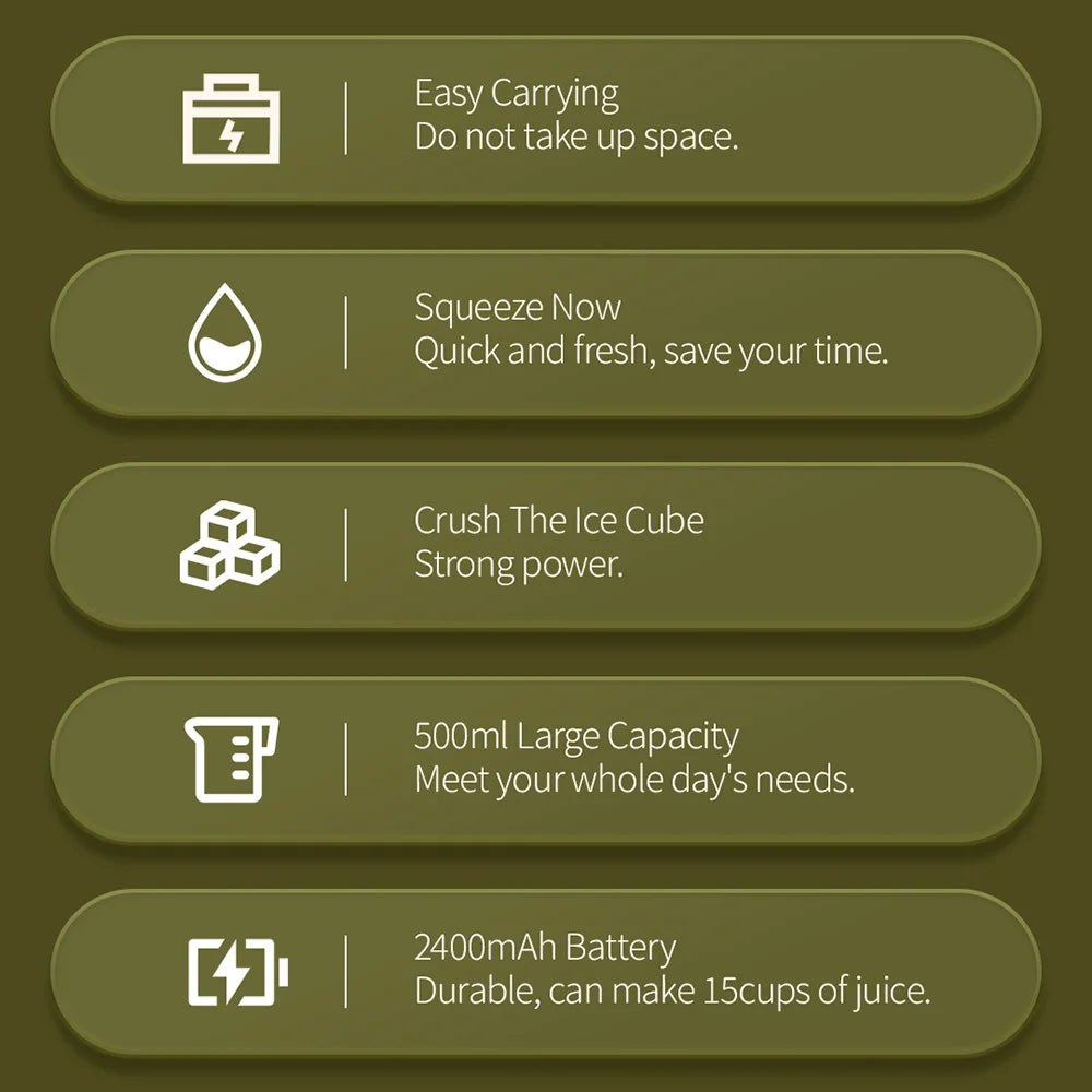 Portable Wireless Fruit Mixers USB