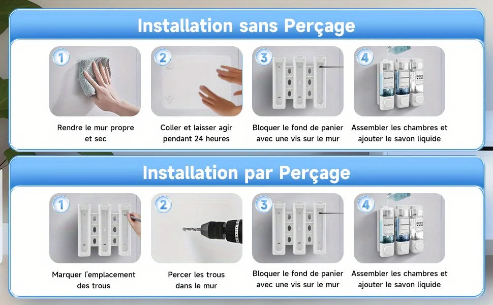 3-in-1 Shampoo and Conditioner Dispenser