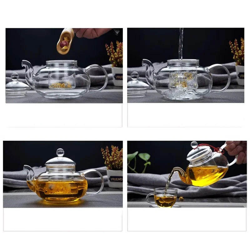Glass Teapot with Tea Strainer