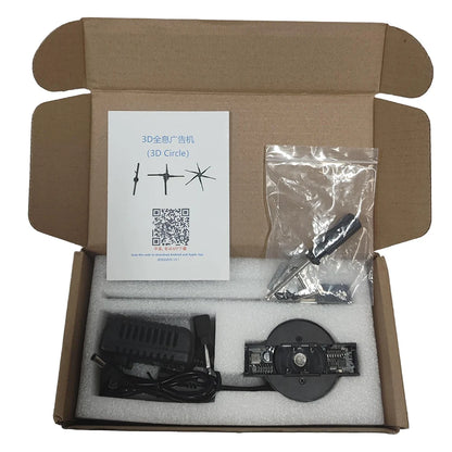 3D Hologram Fan 42CM WiFi 3D Holographic Projector Advertising Display Light HD Holographic Projector for Stores Bars Party Xmas