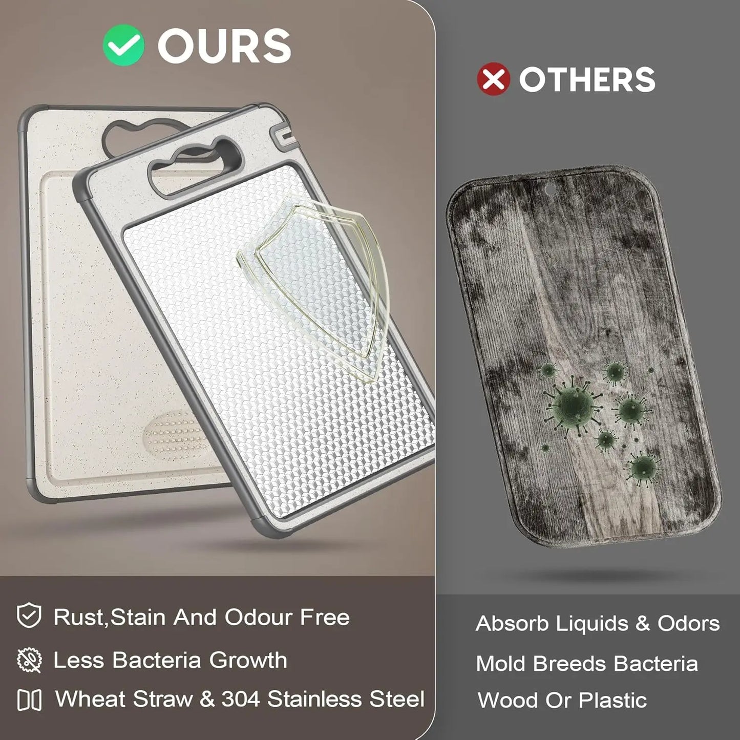 Stainless Steel Cutting Board, Scratch Resistant