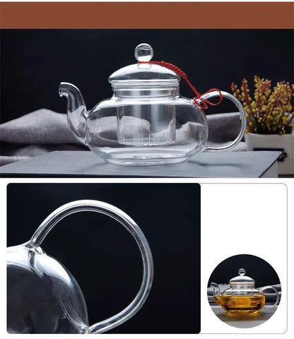 Glass Teapot with Tea Strainer