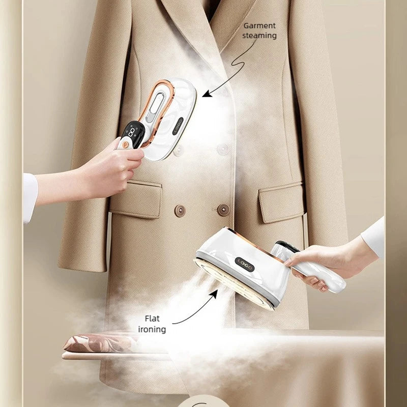 Handheld steam hanging iron