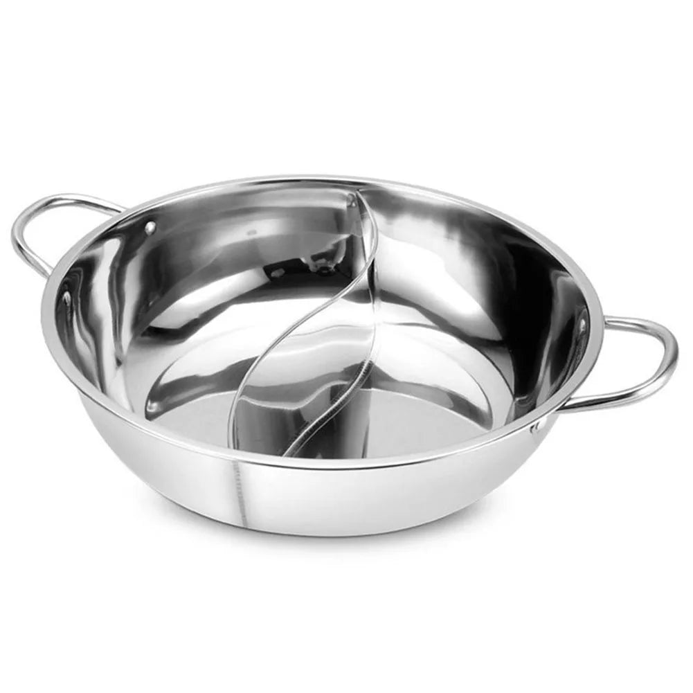 Stainless Steel Twin Divided Double Pot Hotpot Cooker