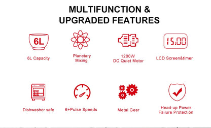 BioloMix Kitchen Food Stand Mixer Blender