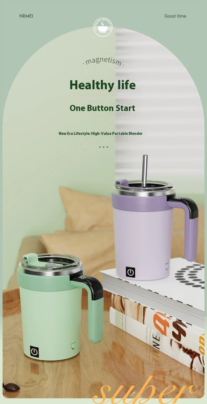 smart temperature-measuring magnetic automatic stirring cup