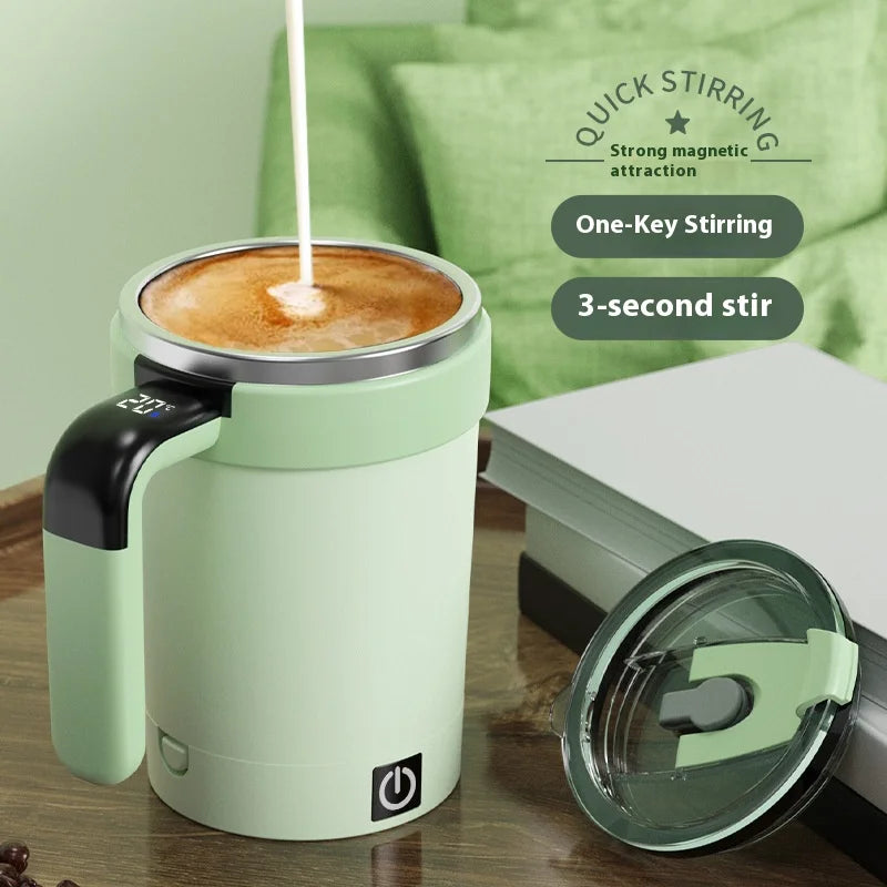 smart temperature-measuring magnetic automatic stirring cup