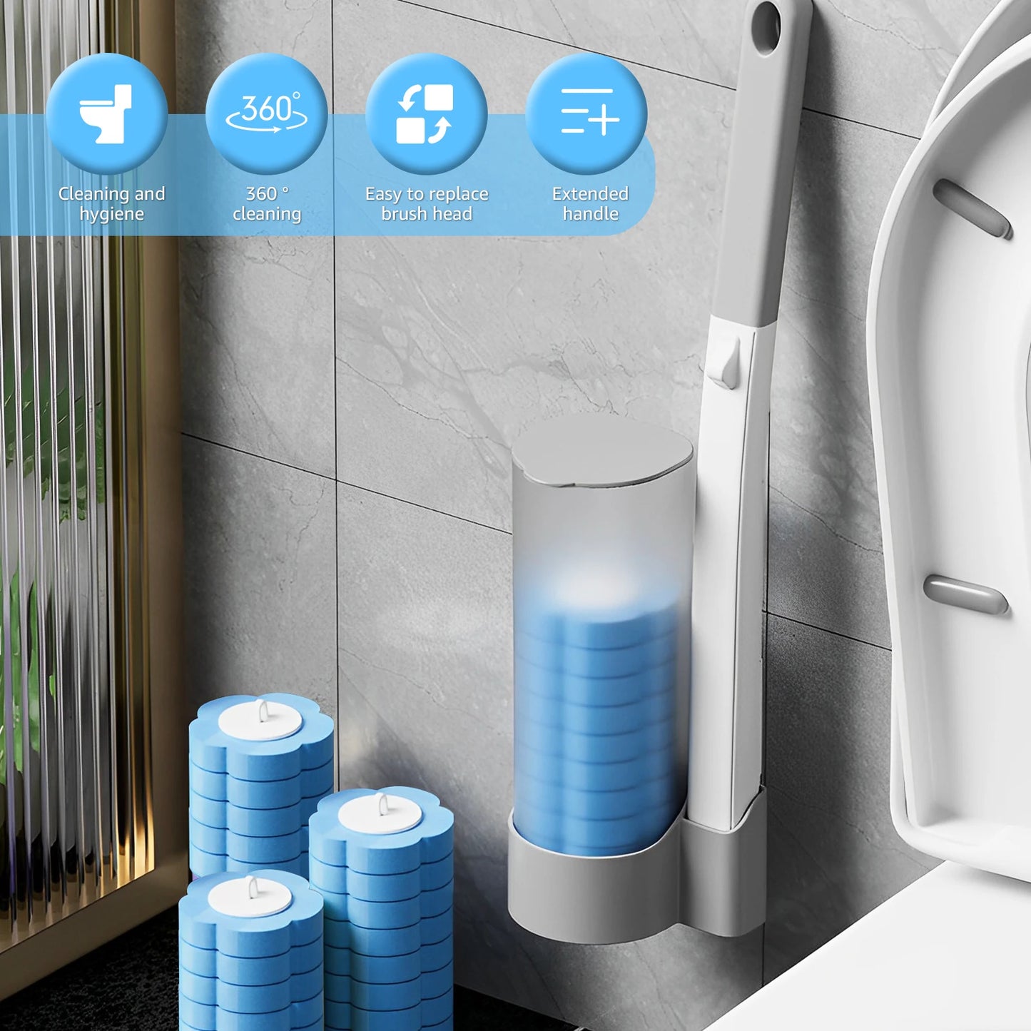 Disposable Toilet Brush Long Handle