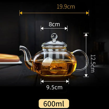 Glass Teapot with Tea Strainer