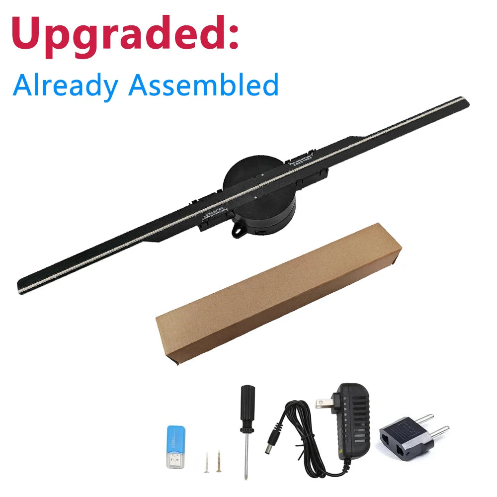 3D Hologram Fan 42CM WiFi 3D Holographic Projector Advertising Display Light HD Holographic Projector for Stores Bars Party Xmas