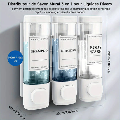3-in-1 Shampoo and Conditioner Dispenser