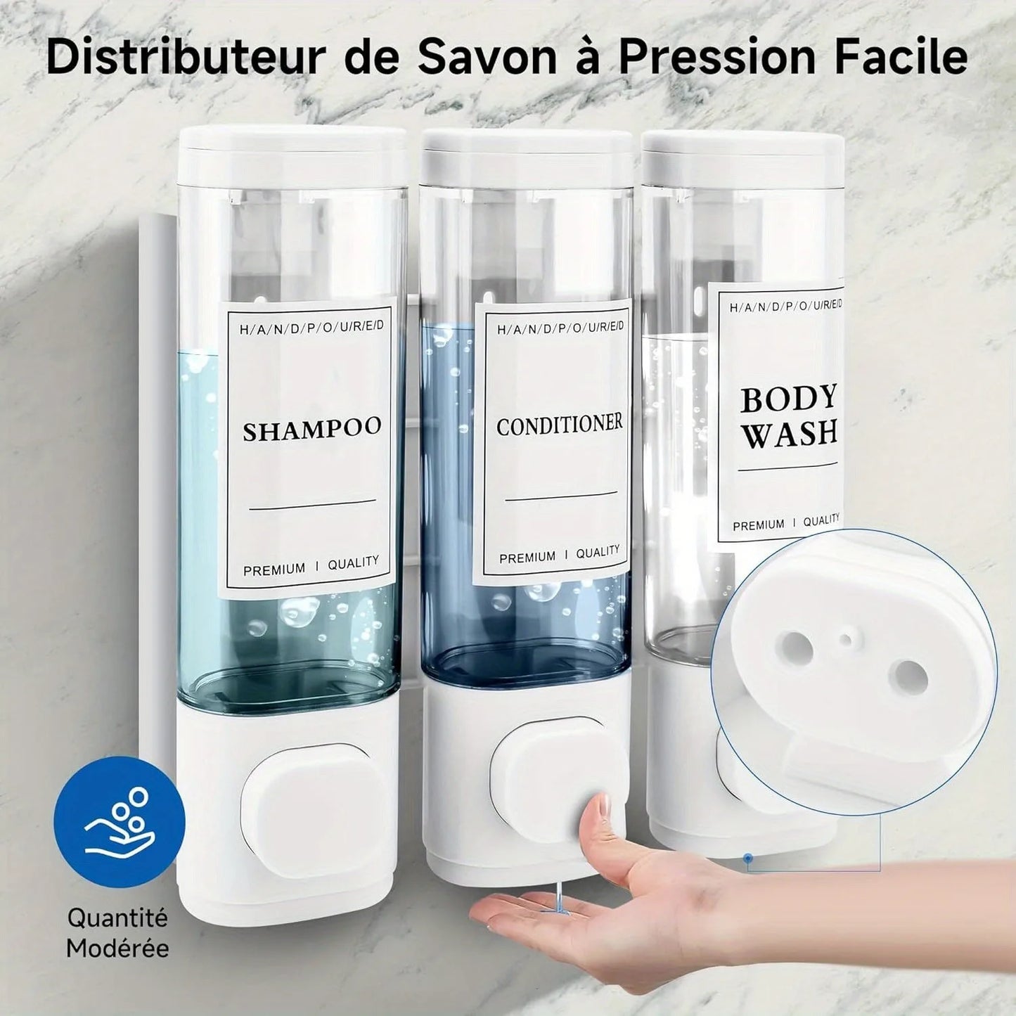 3-in-1 Shampoo and Conditioner Dispenser