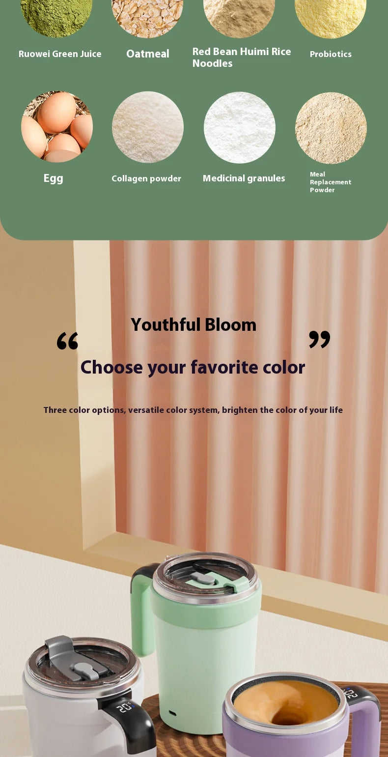 smart temperature-measuring magnetic automatic stirring cup