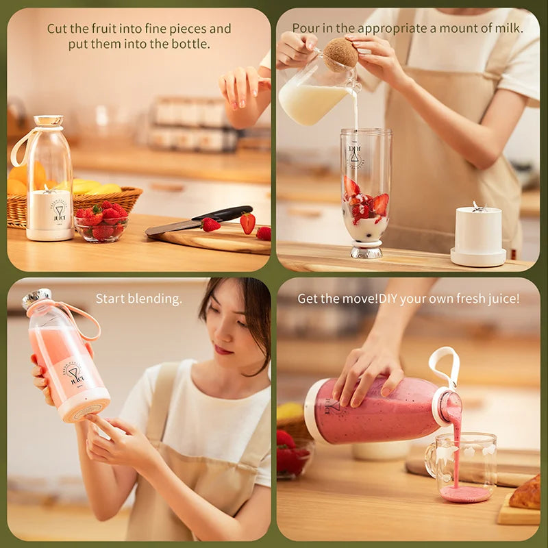 Portable Wireless Fruit Mixers USB