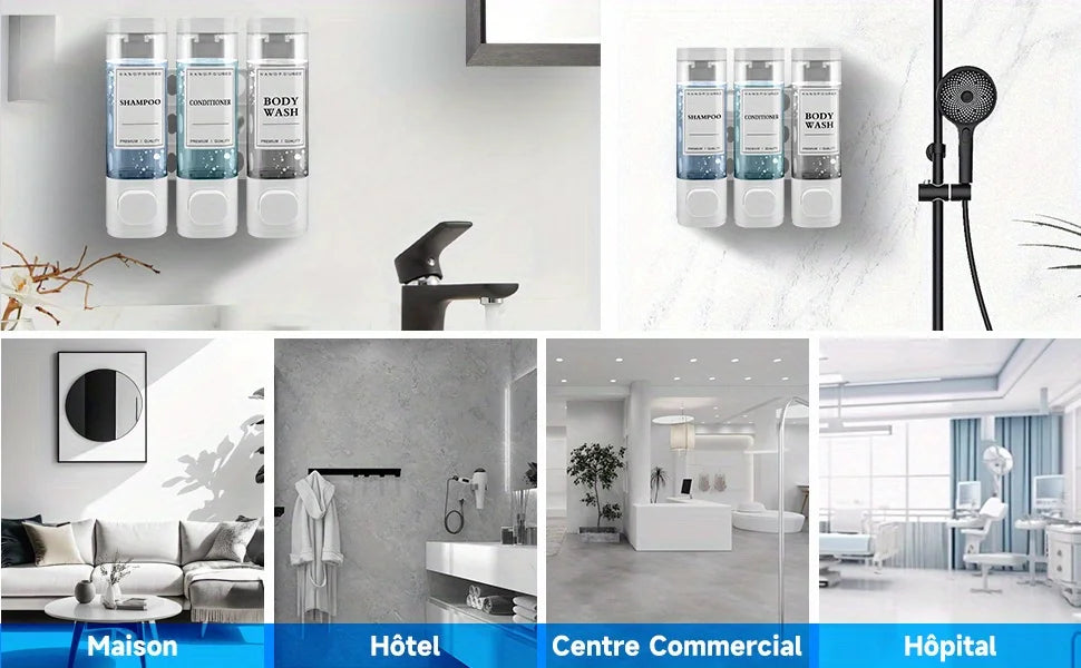 3-in-1 Shampoo and Conditioner Dispenser